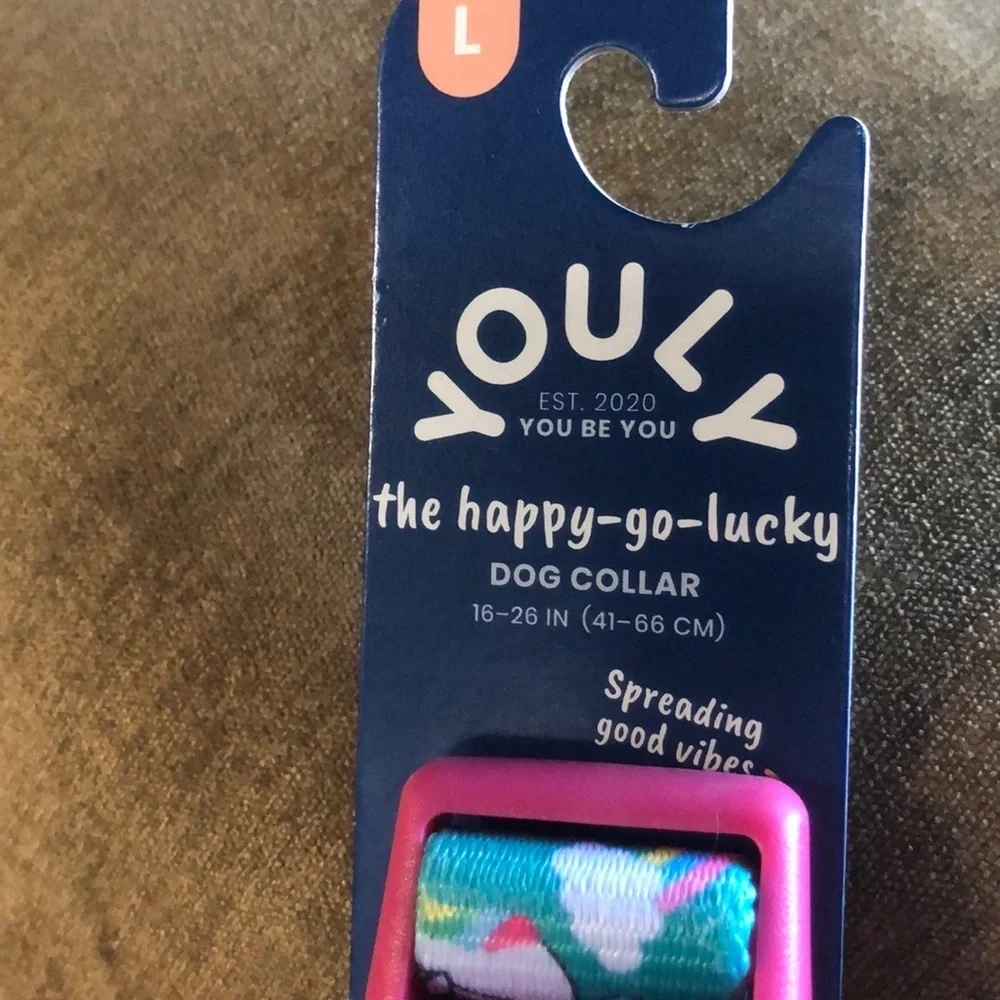 NWT Youly Unicorn Dog Collar L
